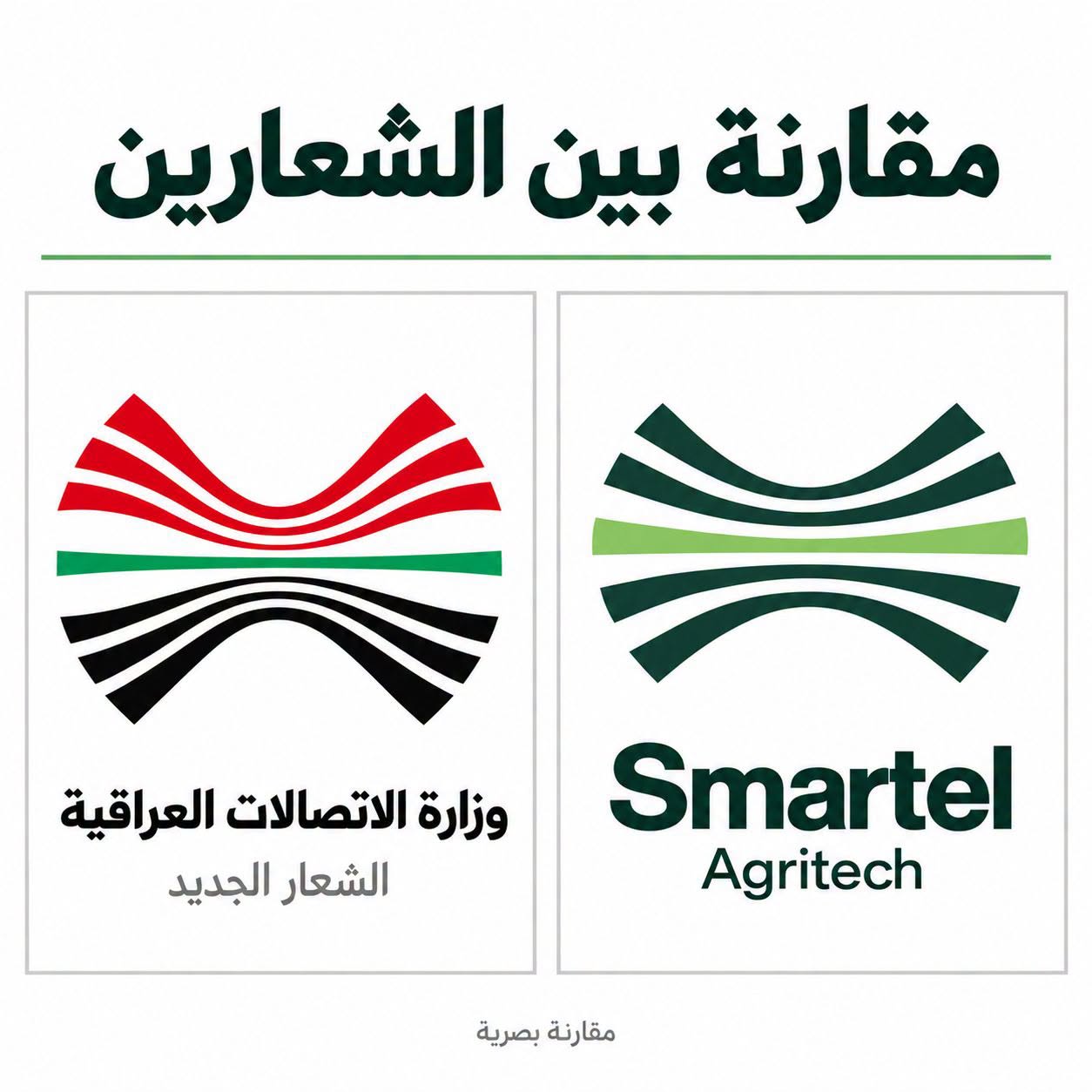 مقارنة بين الشعارين وزارة الاتصالات